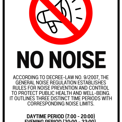 Autocolante Lei do Ruído - (em inglês)