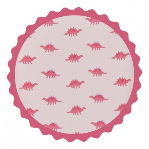 Pratos Dinossauro Rosa