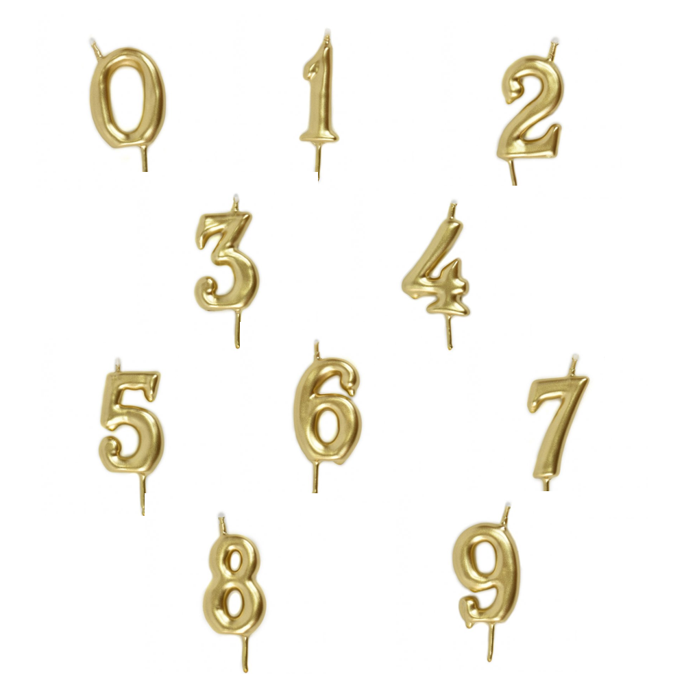Vela Nº Ouro - 6cm