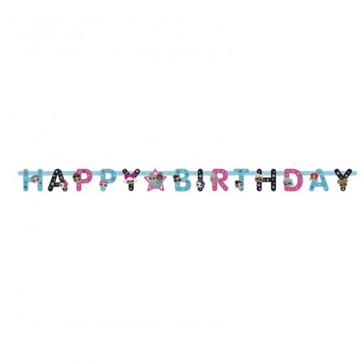 Guirlanda HAPPY BIRTHDAY colorida com letras decorativas e estrela