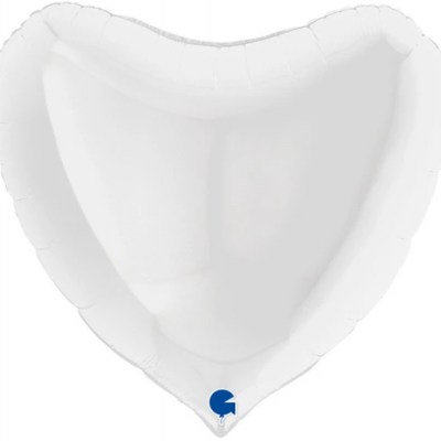 Balão Coração Prata 91cm