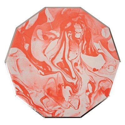 pratos marble orange L