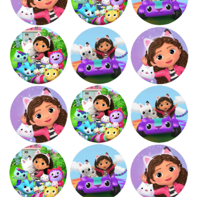 Impressão comestível Bolachas/Cupcakes Gabby