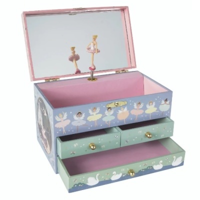 Caixa de jóias com 3 gavetas- Encantado