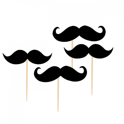 12 Cupcake toppers bigodes