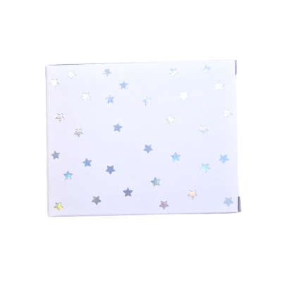 Caixa presente estrelas prata