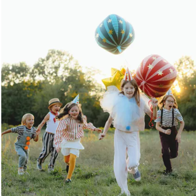 Balão foil Bola com estrelas verde