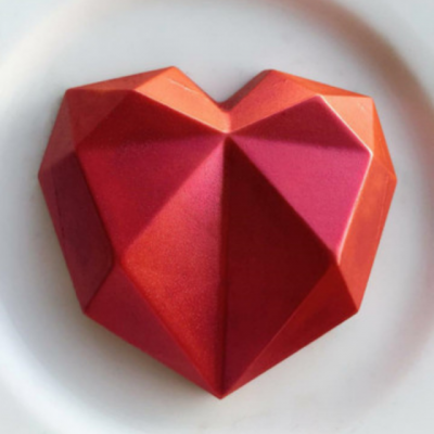 Molde para chocolate Coração Lapidado 500g