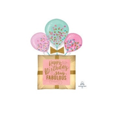 Balão 'Happy Birthday Stay Fabulous'