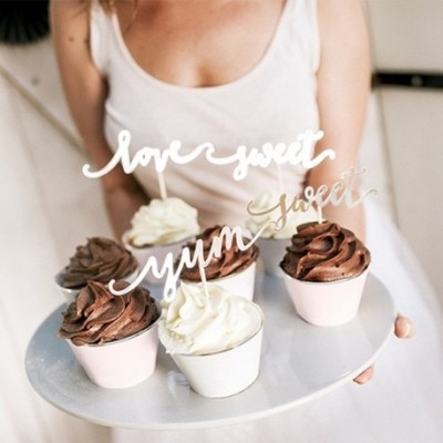 Cupcake wrapper - Wedding Collection x6