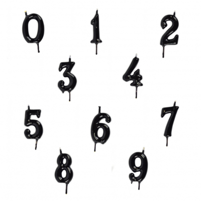 Vela Nº Preta -6cm