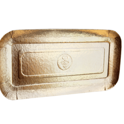 Disco Travessa Ouro 33x16cm