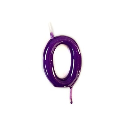 Vela Nº Roxo - 6cm