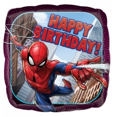 Balão 'Happy birthday' Homem Aranha 43Cm