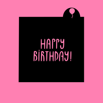 Stencil Happy Birthday