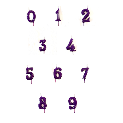 Vela Nº Roxo - 6cm