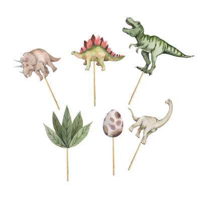 Cupcake toppers Dinossauros