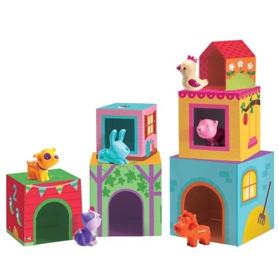 Pirâmide blocos com animais Topanifarm