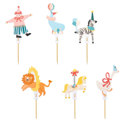 Toppers de cupcake de circo