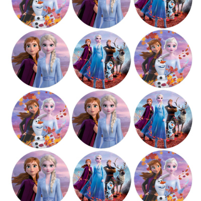 Impressão comestível Bolachas/Cupcakes Patrulha Frozen