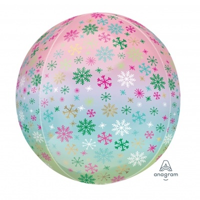 Balão ORBZ ombre flocos de neve