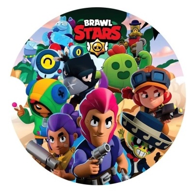 Impressão comestível Redonda Brawl Stars
