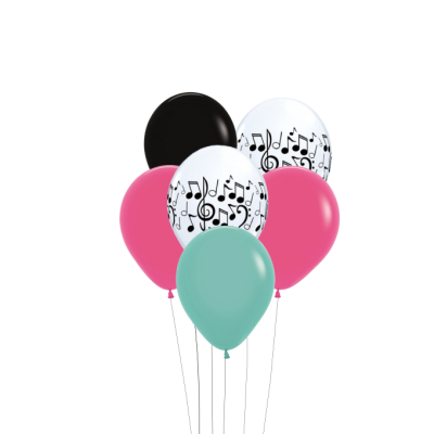 Bouquet 6 balões Música