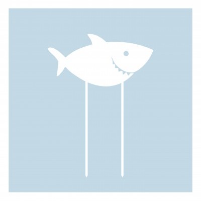 Topo de bolo Tubarão