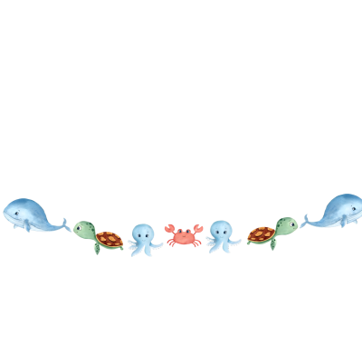 Grinalda Animais do mar