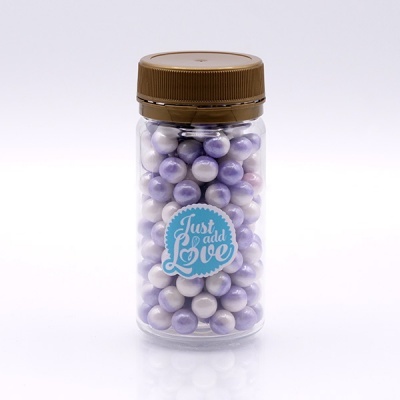 Pérolas Multicolor Violeta e Branco