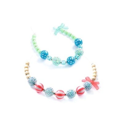 Kit de joias com contas de bolhas - prata