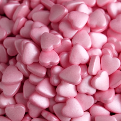 Corações 3D Rosa Claro