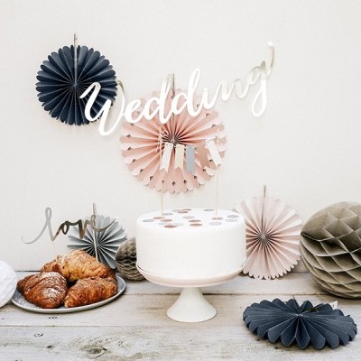 Rosetas mix rosa e cinza x5