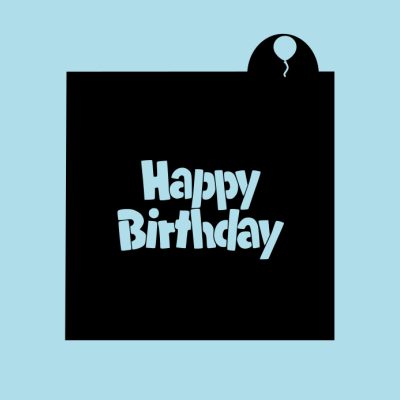 Stencil Happy Birthday