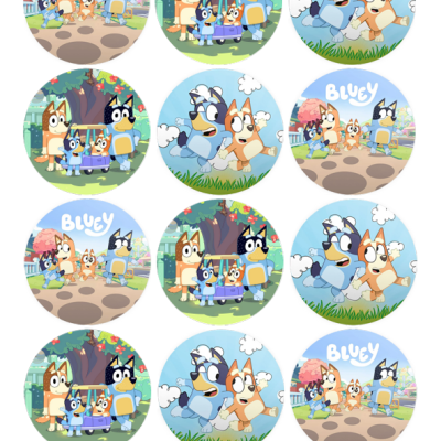 Impressão comestível Bolachas/Cupcakes Bluey