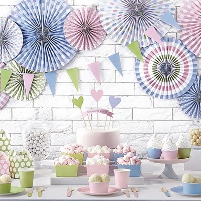 Rosetas mix azul claro x3