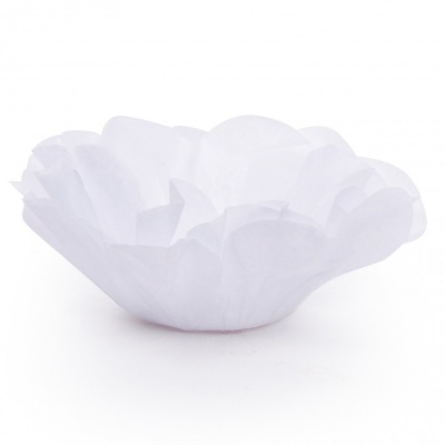 Forminhas flor de seda Branco