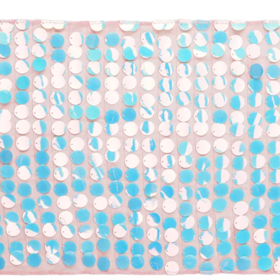 Caminho de mesa de lantejoulas, iridescente