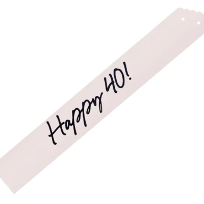 Faixa Aniversário Happy 40th