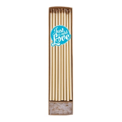 16 Velas Altas Douradas