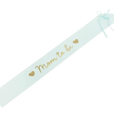 Faixa 'Mom to Be' - Azul Bébé