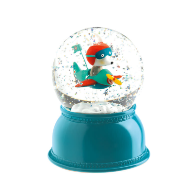 Globo de Neve com Luz Avião