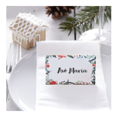 Marcadores de mesa Azevinho