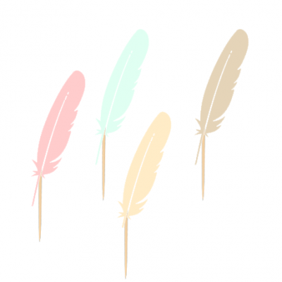 12 Cupcake toppers Penas