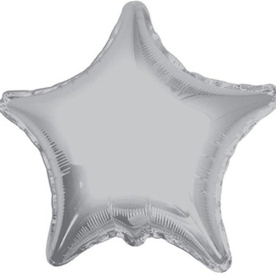 Balão Estrela Prata 46cm