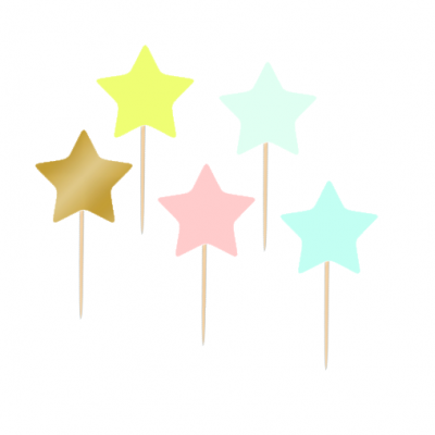 12 Cupcake toppers Estrelas