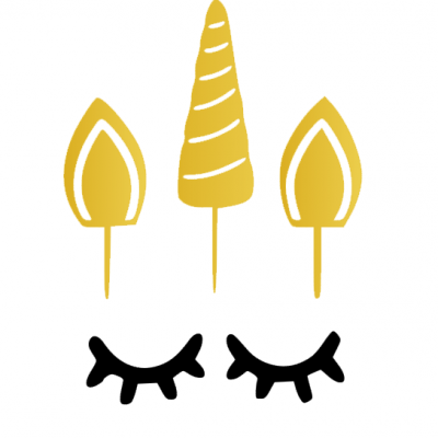 Topo de bolo Kit Unicórnio