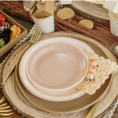 Pratos Rosa e Rosa Pó