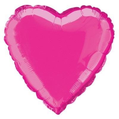 Balão Coração Rosa fushia  46cm