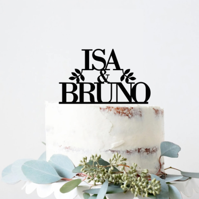 Topo de bolo Casamento personalizável